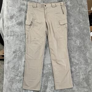 5.11 Tactical Pants Mens 40x36 Beige Cargo Workwear Utility Ripstop Nylon Pocket